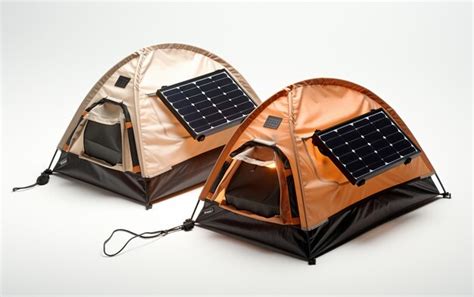 Premium Ai Image Solar Powered Tents White Setting