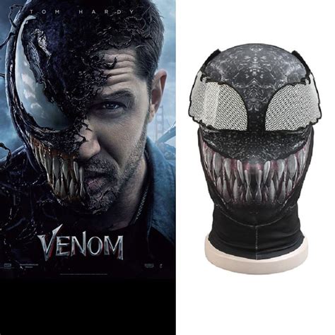 Spider Man The Venom Mask Cosplay Edward Brock Dark Costume Headwear