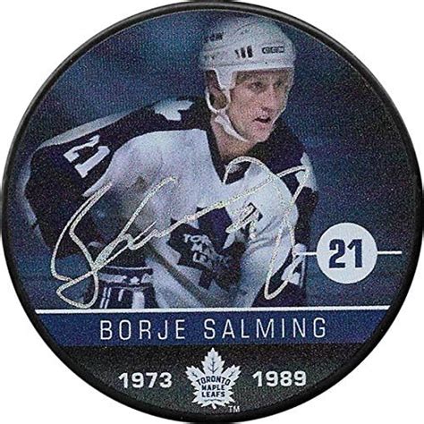 Borje Salming Autographed Toronto Maple Leafs Alumni Puck At Amazons