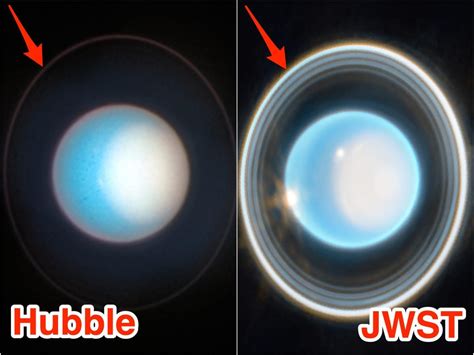 Side By Side Images Of Uranus Show How Nasas James Webb Telescope