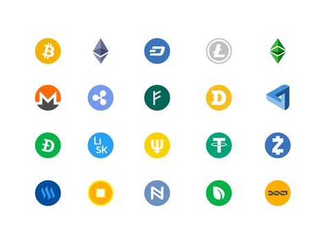More than 200 of coins are presented here. Cryptocurrencies Logos - Fluxes Freebies
