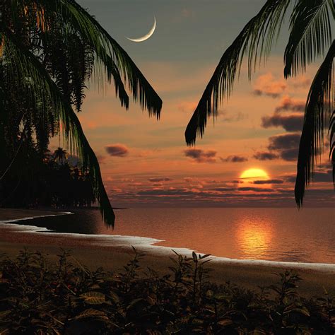 Der Sonnenuntergang Ist Ein Tolles Erlebnis Scenery Beach Sunset