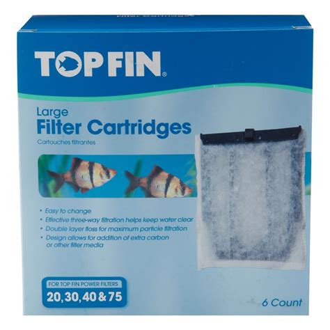 Top Fin Large Aquarium Filter Cartridge Fish Filter Media Petsmart