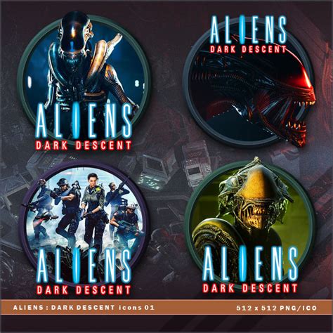 Aliens Dark Descent Icons By Brokennoah On Deviantart