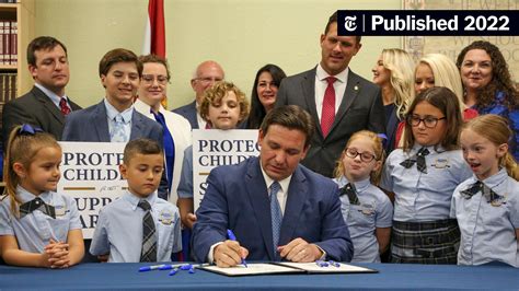 Desantis Signs Florida Bill That Opponents Call ‘don’t Say Gay’ The