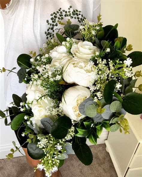 Large Artificial Flower Bridal Wedding Bouquet Etsy