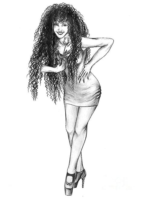 Sofia Sexy Girl With Long Black Hair Drawing By Sofia Metal Queen