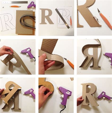 Large 3d Cardboard Letters Cardboard Letters Diy Letters Cardboard