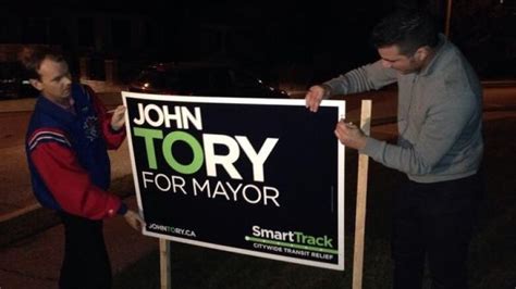Toronto Mayoral Election Signs Installed By Campaigns Cbc News