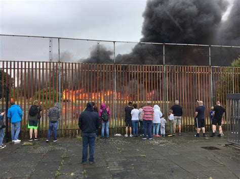 Dramatic Pictures Of Huge Fire Destroying School As It Happened