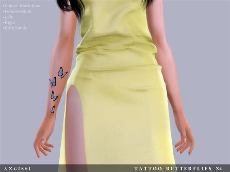 The Sims Resource Tattoo Butterflies N4