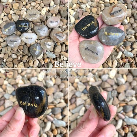 Engraved Stone River Rock Inspirational Word Stone Natural Etsy