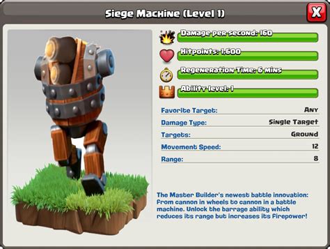 Idea Siege Machine New Builder Base Hero A Ranged Version Of