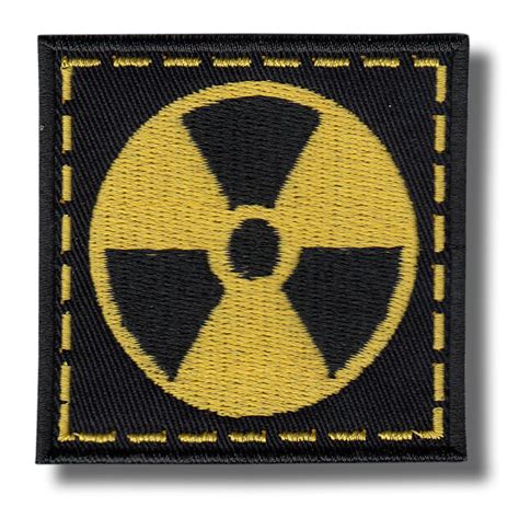 Radiation Hazard Embroidered Patch 6x6 Cm Patch