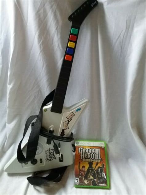 Guitar Hero Xbox 360 Gibson Redoctane Xplorer Explorer Wired Controller And Game Ebay