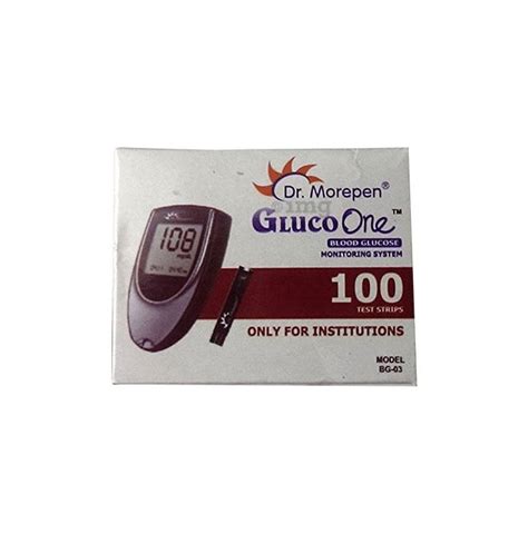 Dr Morepen Gluco One Bg Blood Glucose Test Strip Only Strips Buy