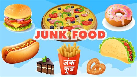 Junk Food Names Fast Food Names Junk Food Vocabulary जंक फूड