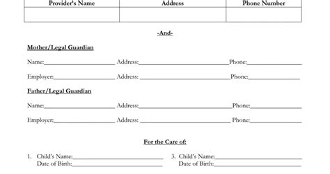 Babysitting Form For Parents ≡ Fill Out Printable Pdf Forms Online