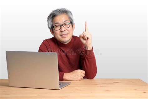 Senior Asian Man Stock Photo Image Of Communication 217790990