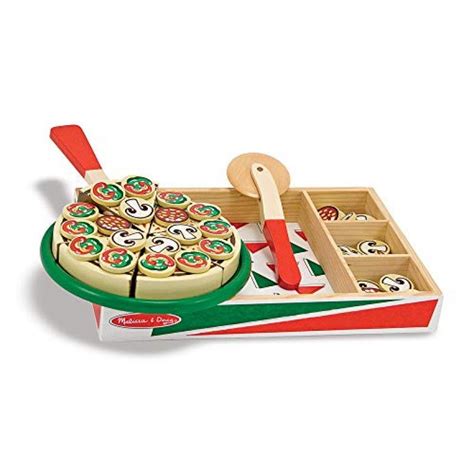 Melissa And Doug Pizza Party Wooden Play Food Set With 54 Toppings