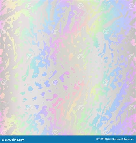 Abstract Hologram Seamless Pattern Holographic Foil Texture Iridescent Background Pearlescent