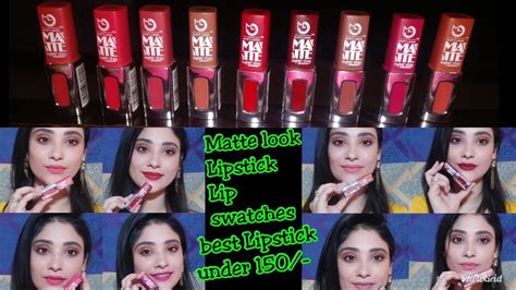 Best Matte Lipstick Under 150 Matte Look Lipstick Lip Swatches ♥️
