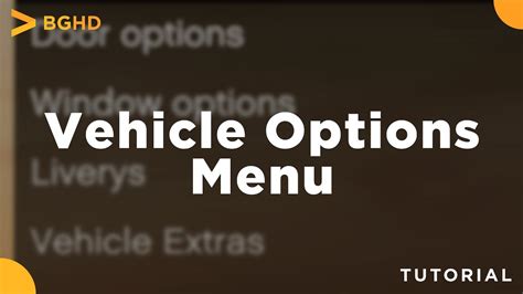 Vehicle Options Menu Fivem Resource Installoverview Youtube