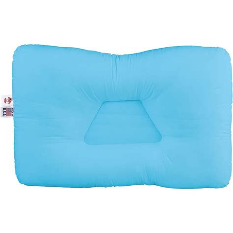 Tri Core Cervical Support Pillow For Neck Pain Orthopedic Contour Pillow Standard Firm Blue