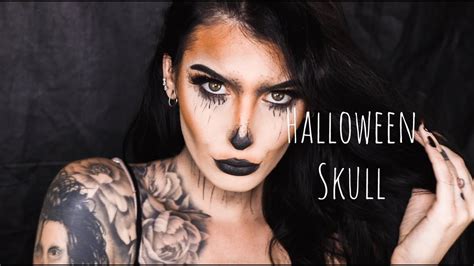 Simple Halloween Skull Makeup Tutorial Youtube