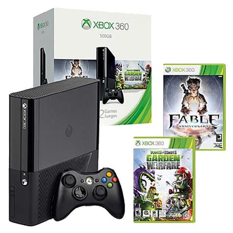 Microsoft Xbox 360 E 500gb With Fable Anniversary And Plants