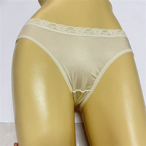 Vintage Panties Lace Nylon Classic Brief Hi Cut NWOT VTG Bikini Panty Double Tab EBay