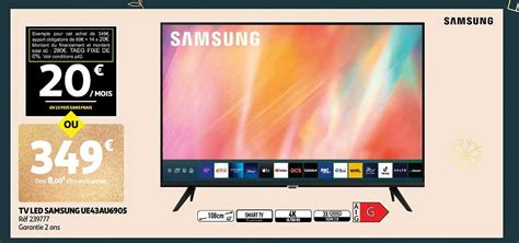 Promo Tv Led Samsung Ue Au Chez Auchan Icatalogue Fr