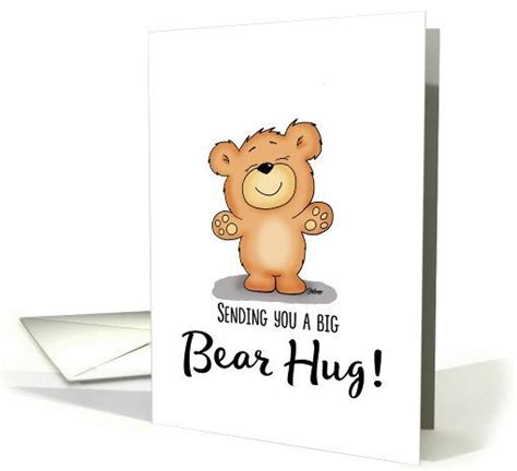 Sending You A Big Bear Hug Card Cards Bear Hug Big Bear