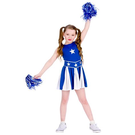 Girls Cheerleader Costume For Sport Fancy Dress Childrens Kids Childs