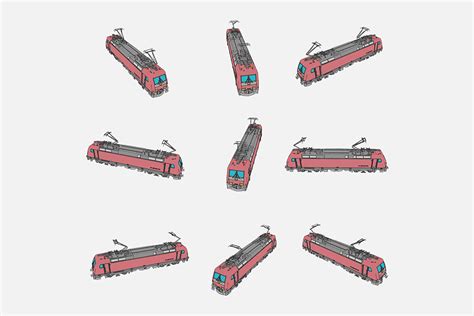 Illustration Of A Train Graphic By Gblack Id · Creative Fabrica