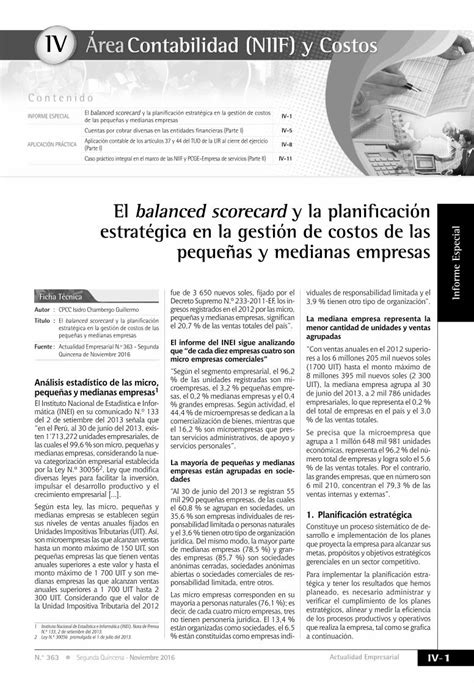 PDF El balanced scorecard y la planificación estratégica en la aempresarial com servicios
