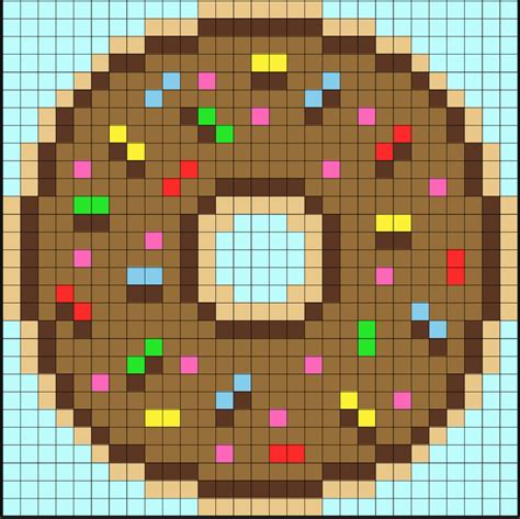 Perler Bead Donuts Pixel Art Shop