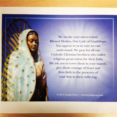 A Prayer In English For The Feast Of Our Lady Of Guadalupe English