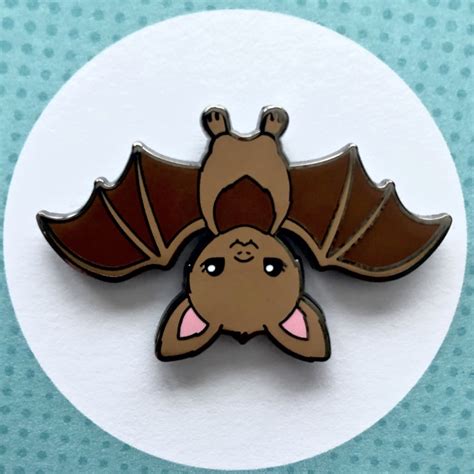Brown Lux Bat Enamel Pin