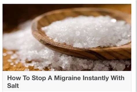 How To Stop Migraine Instantly With Salt Tipit How To Stop