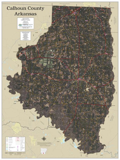 Calhoun County Arkansas 2021 Aerial Wall Map Mapping Solutions