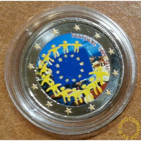 Eurocoin Eurocoins 2 Euro Portugal 2015 30 Years Of European Flag