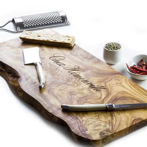 Personalized Rustic Olive Wood Cutting Board Personalized Etsy Ireland