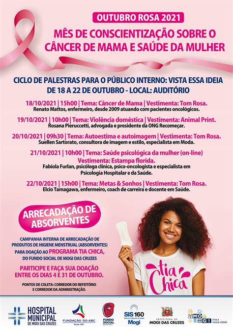 Hospital Municipal De Mogi Das Cruzes Organiza Palestras Sobre Outubro Rosa