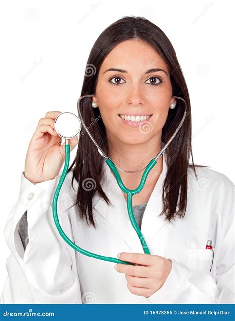 Attractive Brunette Doctor Stock Image Image Of Nurse 16978355
