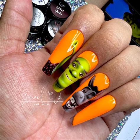 Shrek Nail Art By Ismaelnailartist In 2022 Nail Art Nails Beauty