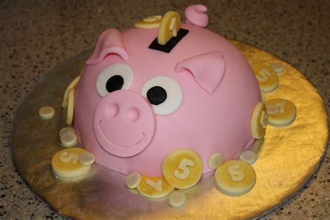 Dazzle Cakes Piggy Bank Cake