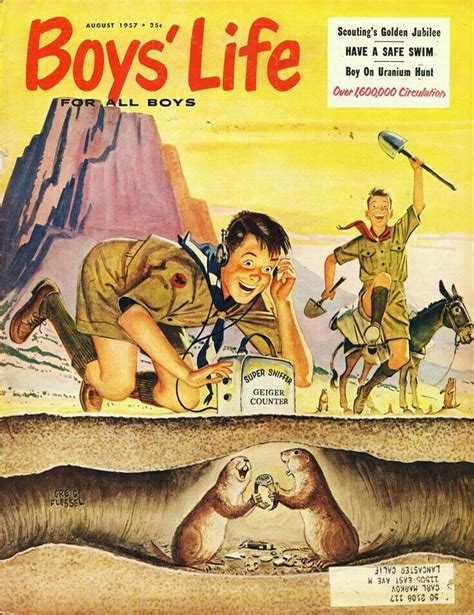 1957 August Boys Life Magazine Magazine Art Magazine Covers