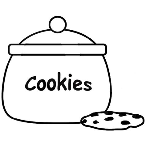 Cookies Jar Coloring Page Cookie Jar Coloring Page At Getcolorings