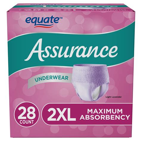 Equate Assurance Incontinence Underwear For Women Maximum Size 2xl